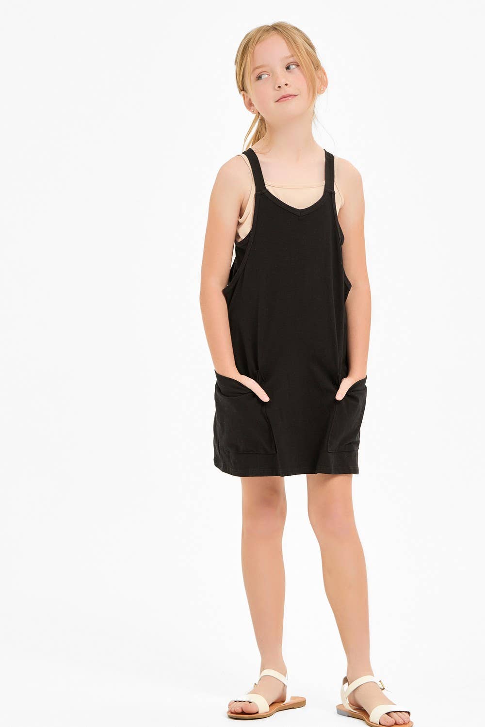Relaxed Tank Dress with Built-In Romper Lining