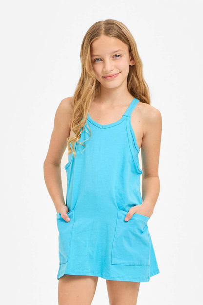 Relaxed Tank Dress with Built-In Romper Lining